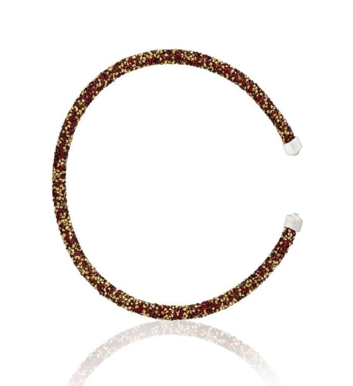 Glittery Luxurious Crystal Bangle Bracelet By Matashi