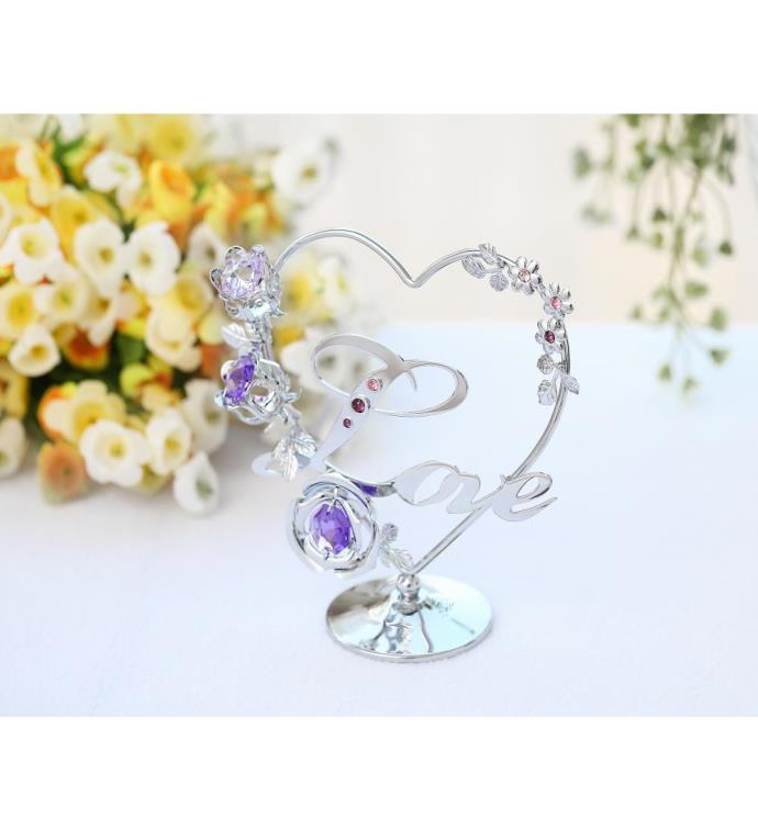 Love Table Top Ornament With Crystals By Matashi