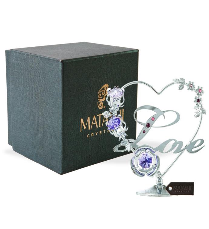 Love Table Top Ornament With Crystals By Matashi