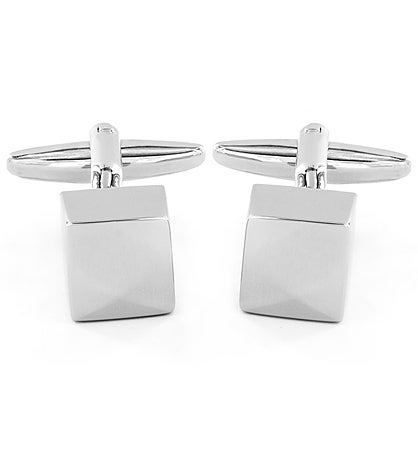 Men's Polished Cube Cuff Links