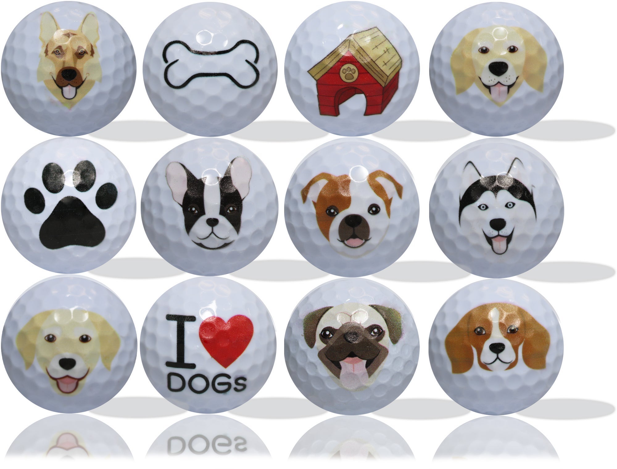 Animal Themed Golf Balls 12 Pack