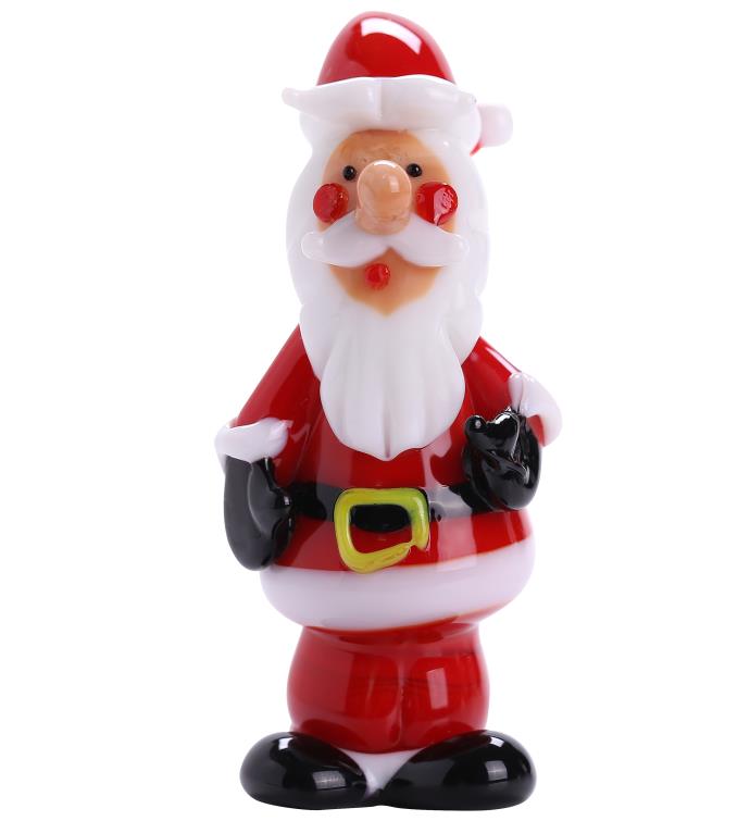 Christmas Decorative Santa with Skis Figurine