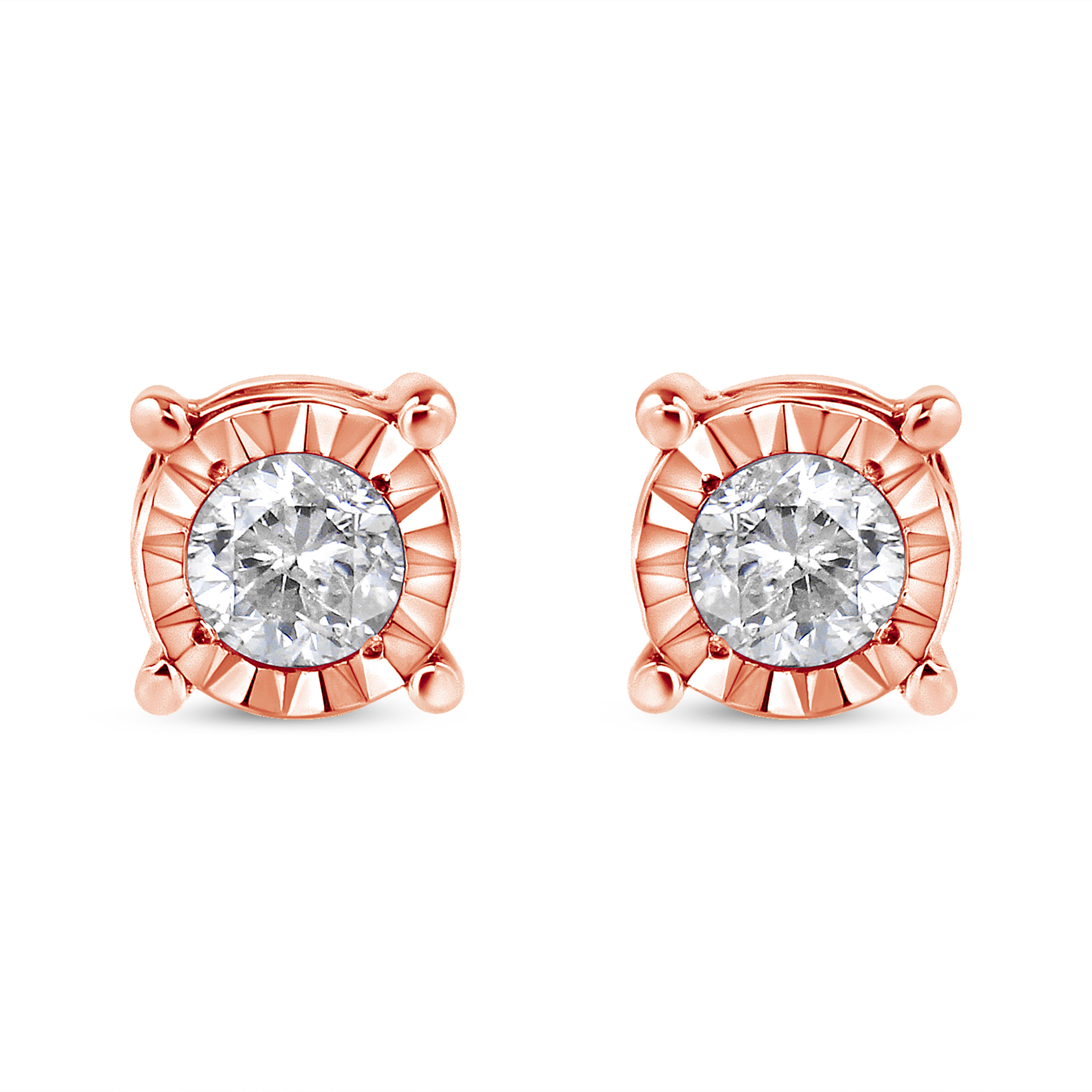 1/5 Carat Diamond Stud Earring In Sterling Silver