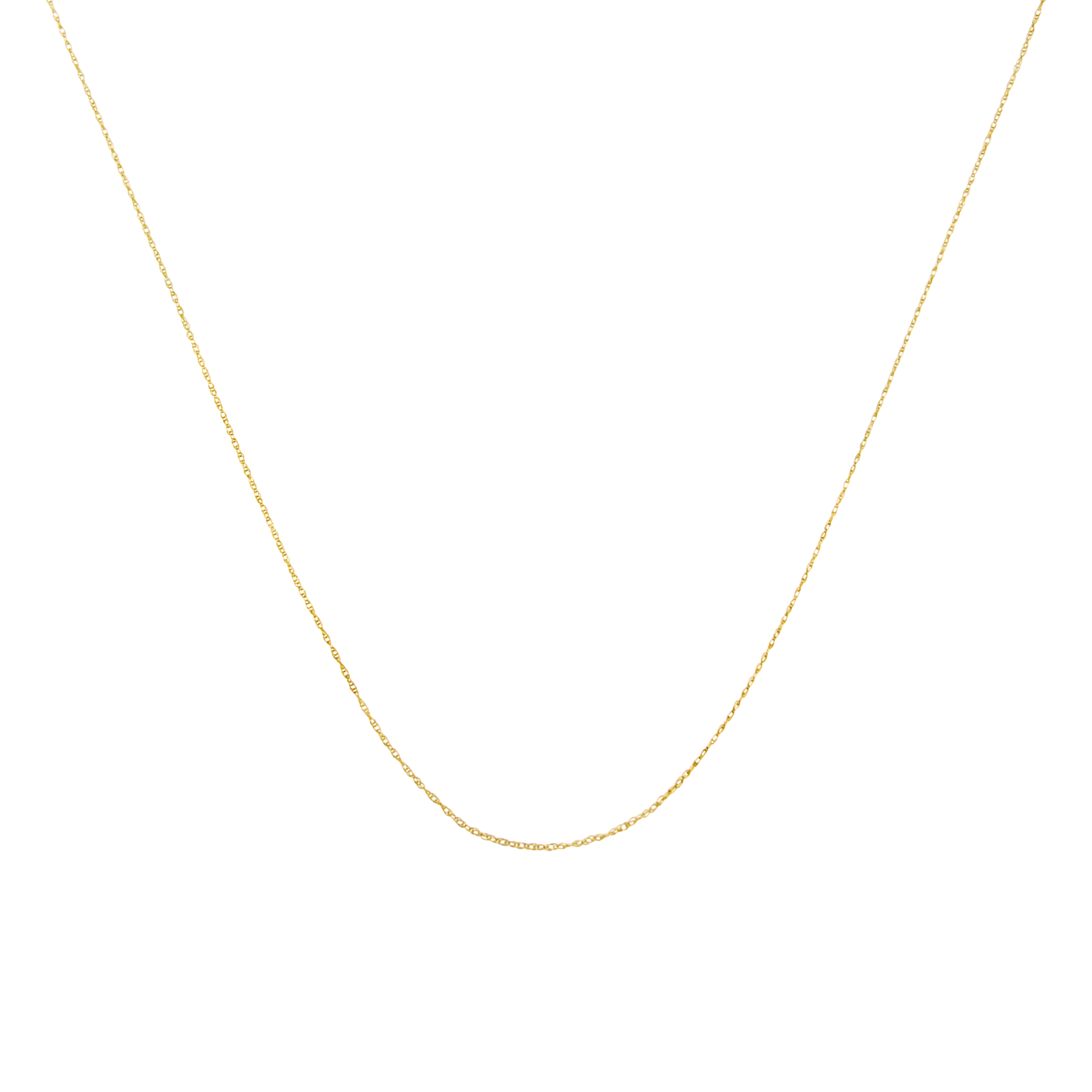 10k Solid Gold 0.5mm Rope Chain