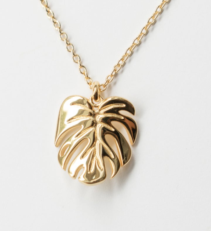 Monstera Deliciosa Necklace Charm