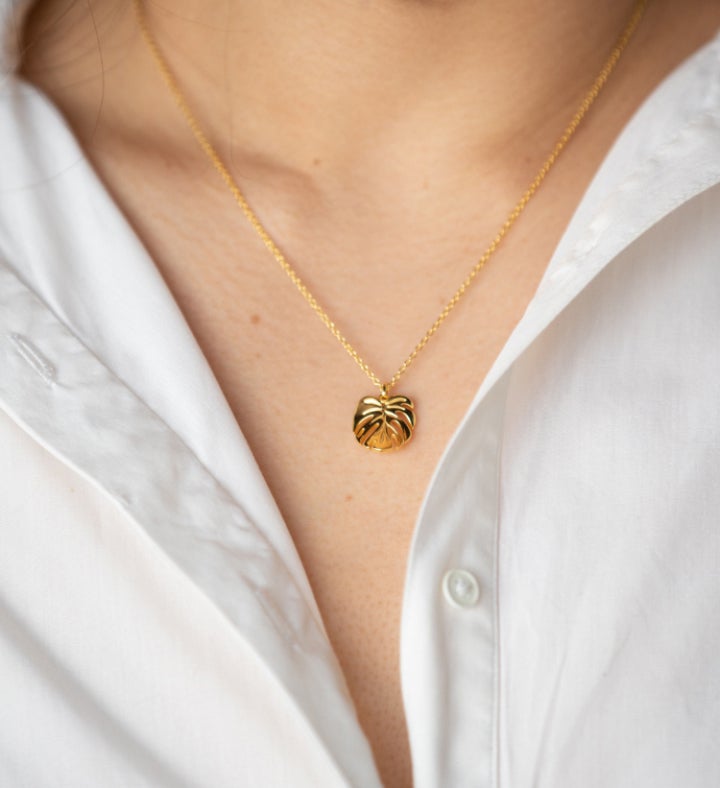 Monstera Deliciosa Necklace Charm