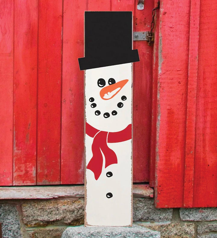 Snowman Barn Wood Sign