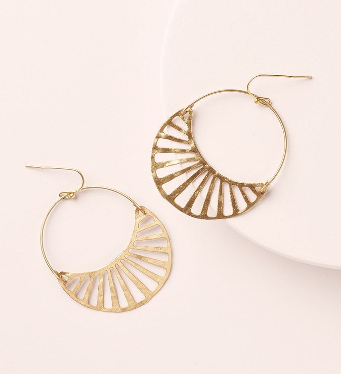 Rajani Earrings   Crescent Hoop