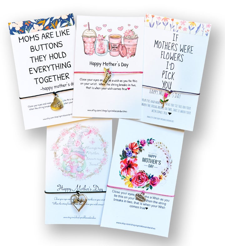 Mother's Day Wish Bracelet Set Of 5