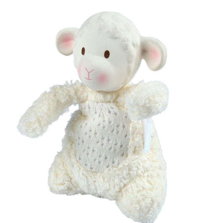 Bahbah The Lamb Soft Toy With Natural Rubber Teether Head