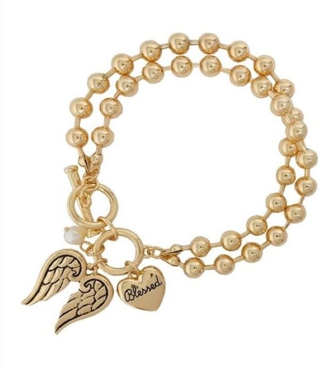 Angel Wings Charm Bracelet