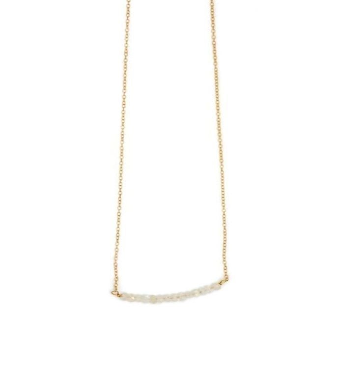 Michelle Bar Necklace in Moonstone