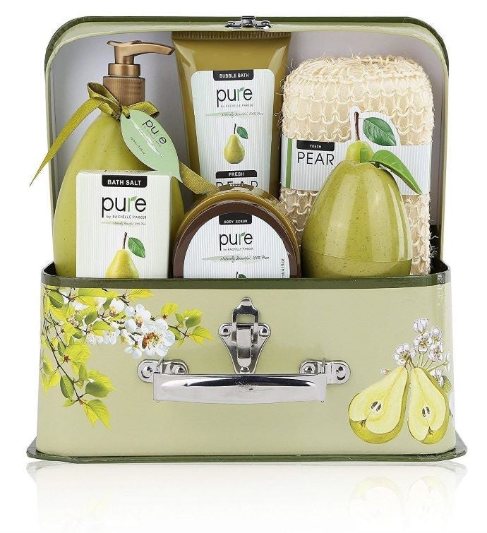 Spa In A Basket   Fresh Pear. Deluxe 6 piece Gift Set For Women