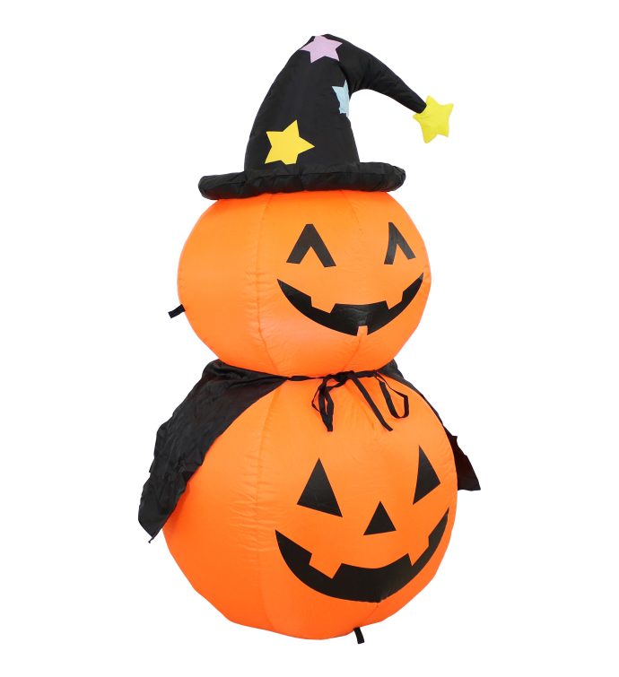 Large Inflatable Halloween Decoration   4 foot Jack o' lantern Duo