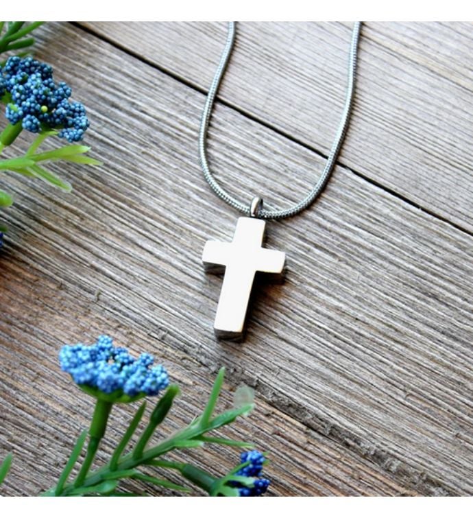 Psalms 18:28 Cross Memorial Keepsake Ashes Holder Necklace