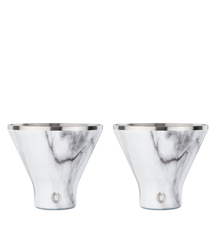 Stainless Steel Martini Glass, Set Of 2