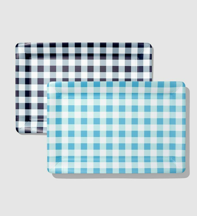Draper James X Coterie Gingham Serving Tray  2 Per Pack