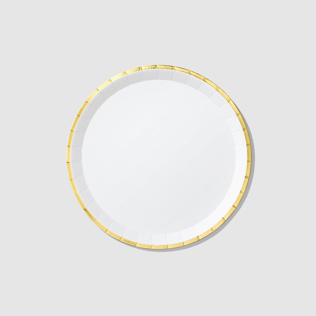 White And Gold Classic Large Plates (10 Per Pack)