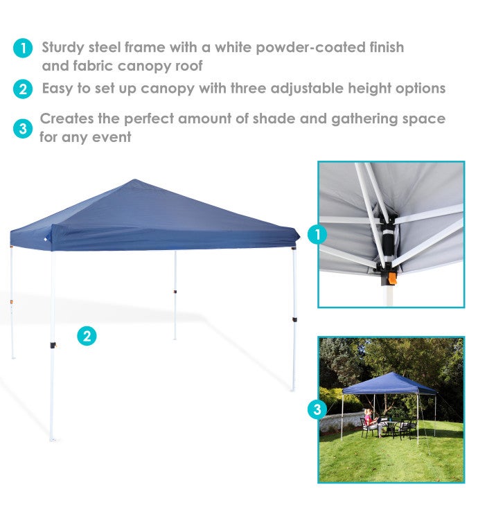 12x12 Foot Standard Pop-up Canopy With Carry Bag - Blue