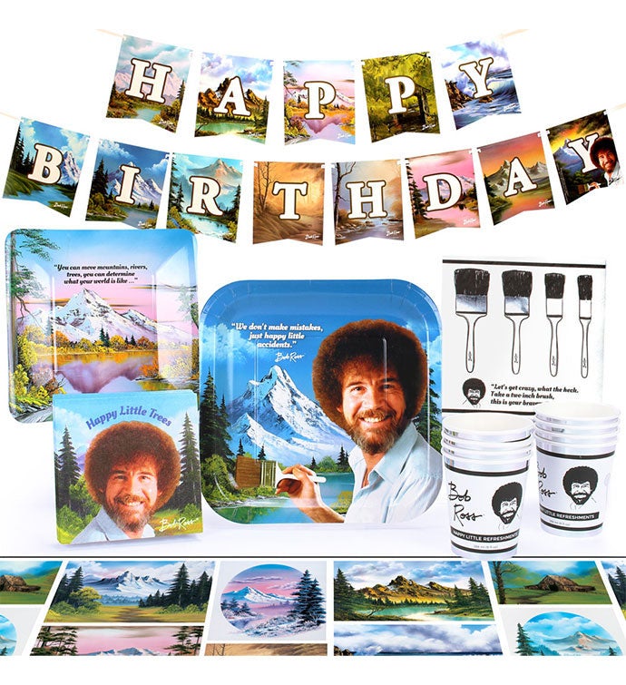 Bob Ross Classic Party Pack for 8 Guests