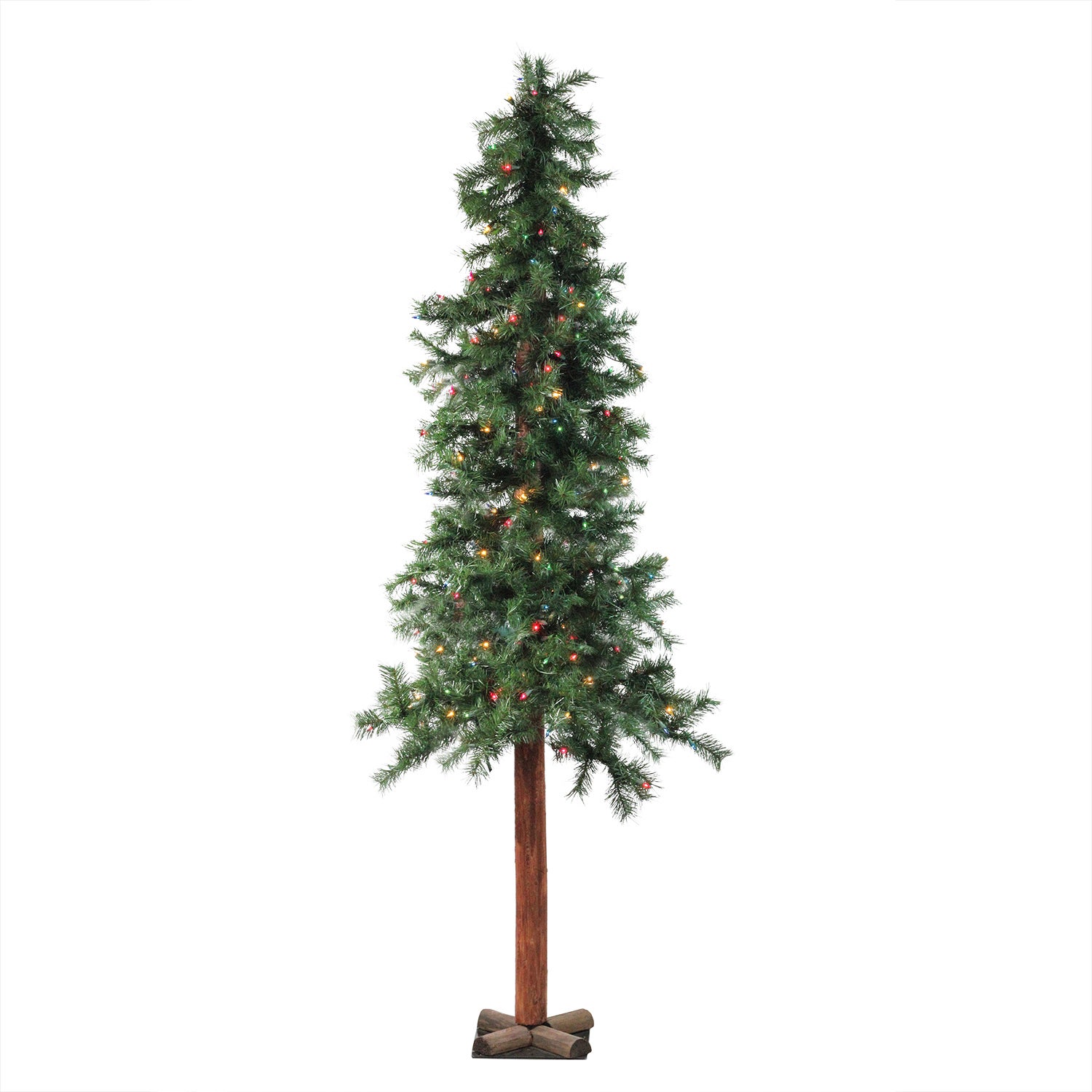6' Pre lit Traditional Woodland Alpine Artificial Christmas Tree