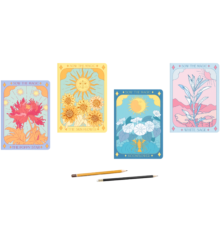 Moonflower Tarot Card Journal Notebook