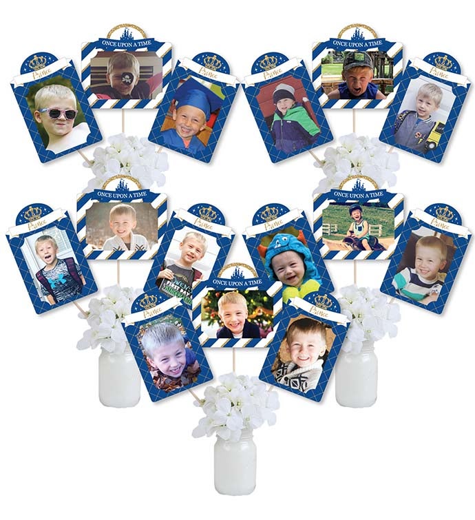 Royal Prince Charming   Picture Centerpiece Sticks Photo Table Toppers 15pc