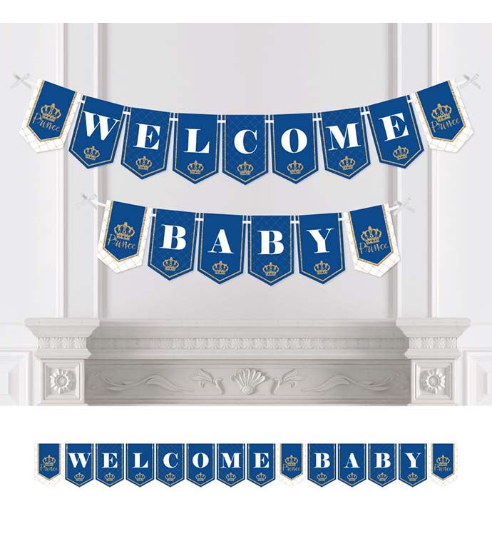 Royal Prince Charming   Party Bunting Banner Decorations   Welcome Baby