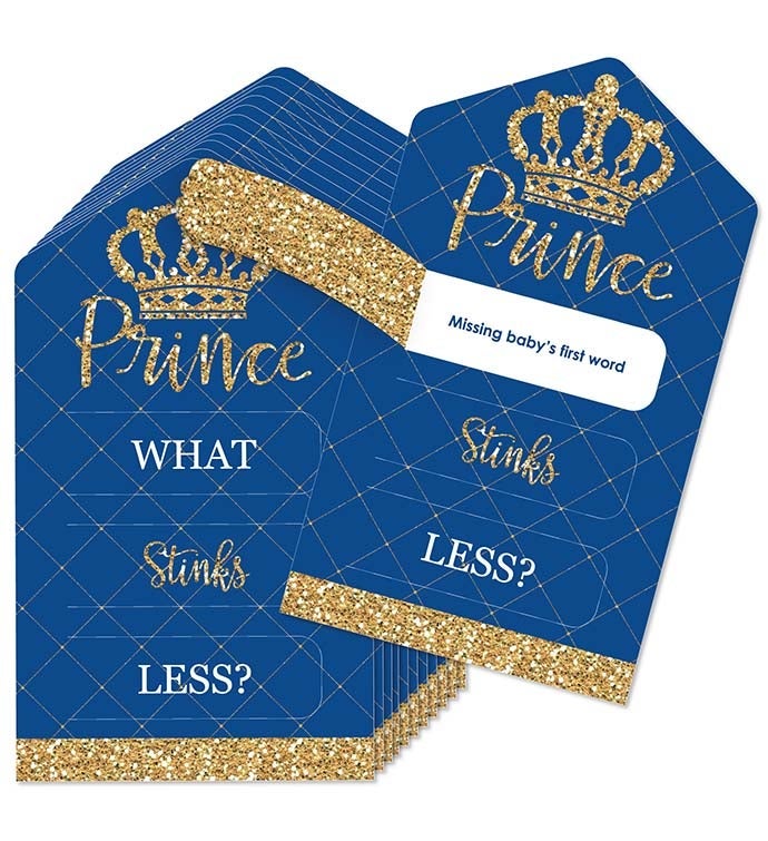 Royal Prince Charming Party Game Cards Conversation Starter Pull Tabs 12 Ct