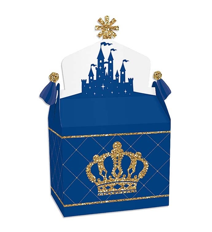 Royal Prince Charming   Treat Box Favors   Party Goodie Gable Boxes   12 Ct