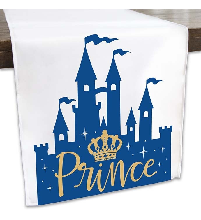 Royal Prince Charming Baby Shower Or Birthday Cloth Table Runner 13 X 70 In