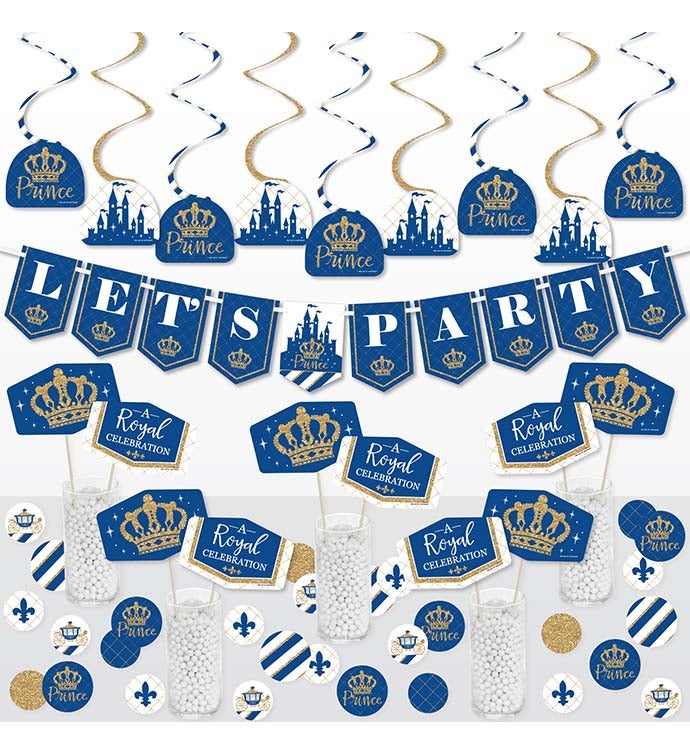 Royal Prince Charming Birthday Party Supplies Decor Galore Party Pack 51 Pc