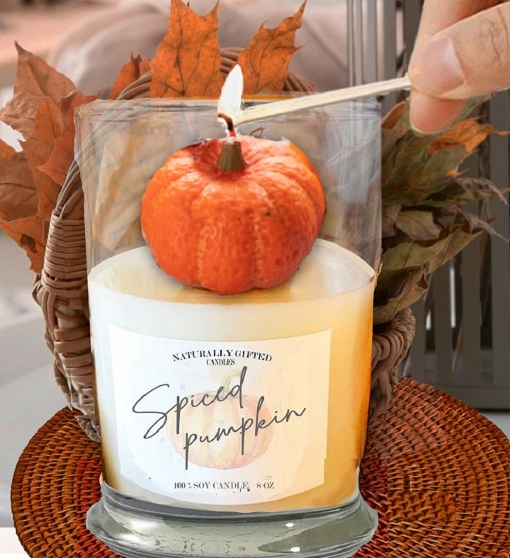 Pumpkin Spice Candle   Soy Wax Candle   Fall Candle