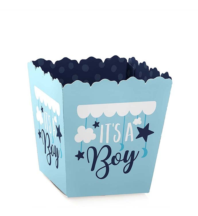 It's A Boy   Mini Favor Boxes   Blue Baby Shower Treat Candy Boxes   12 Ct
