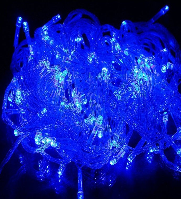 100 Led 32' String Lights With Flexible Clear Cable Plug In