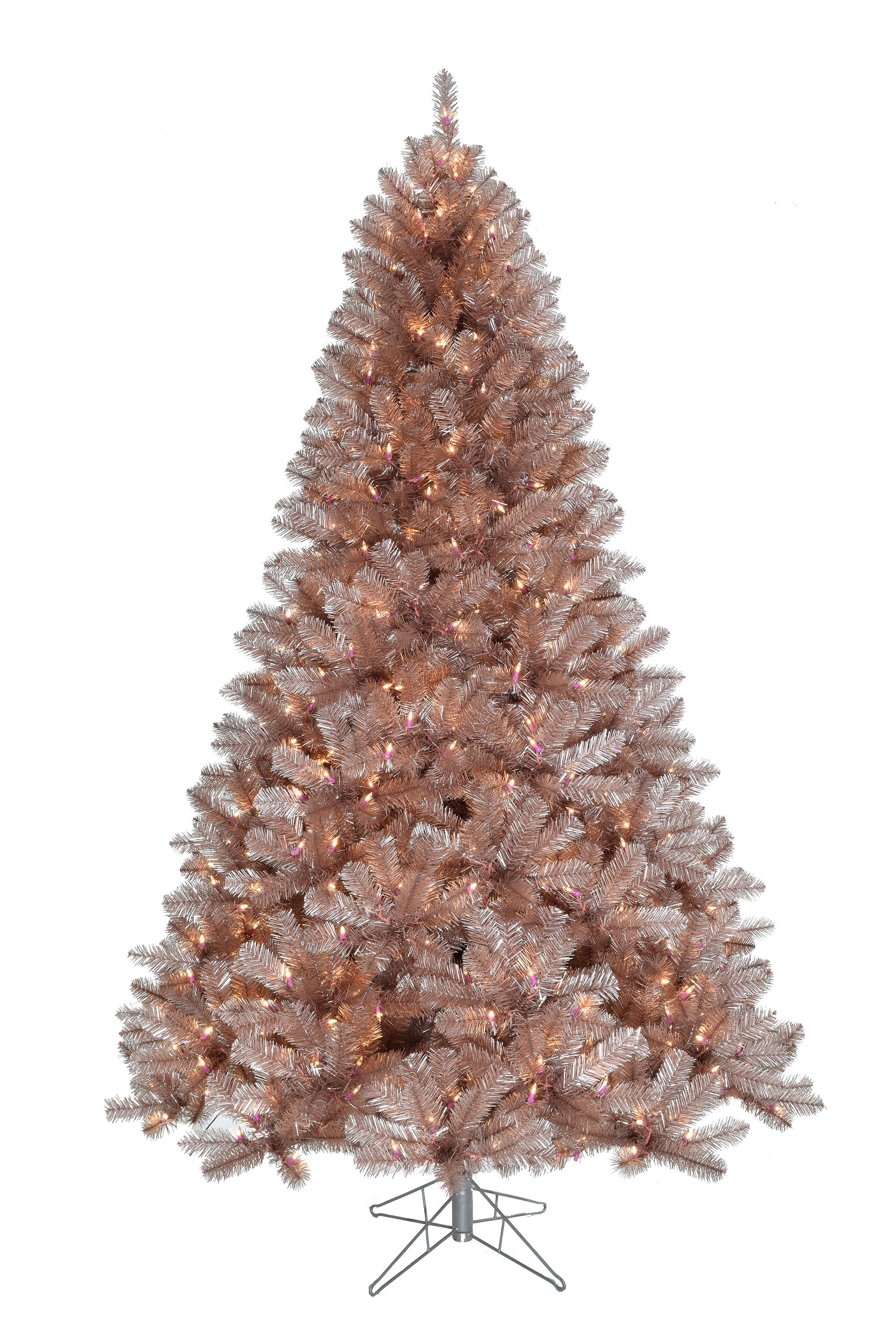 5' Pre-lit Rose Gold Fir Tinsel Tree