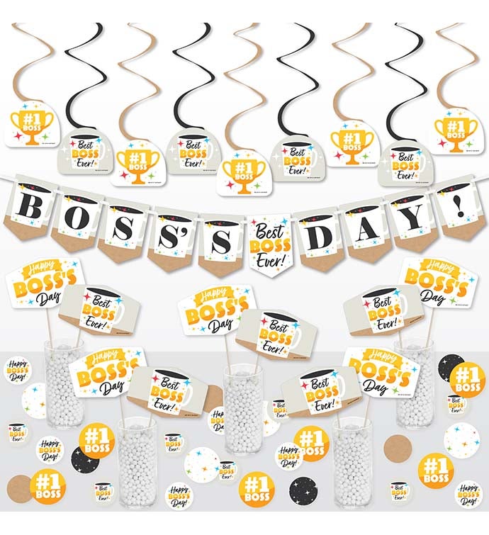 Happy Boss's Day   Supplies Decoration Kit   Decor Galore Party Pack 51 Pc