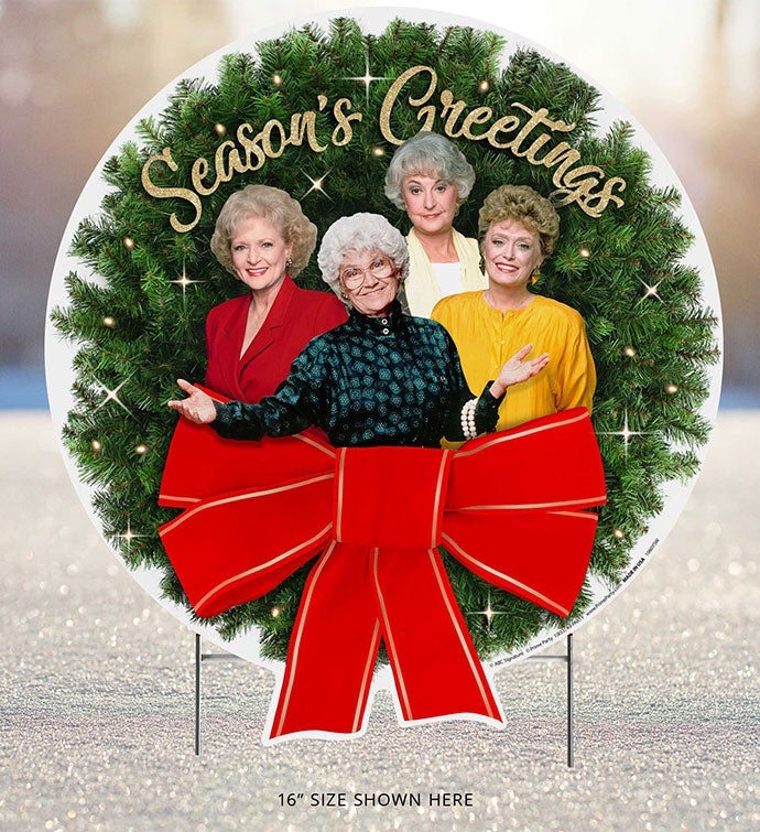 Golden Girls 16" Wreath, Season's Greetings