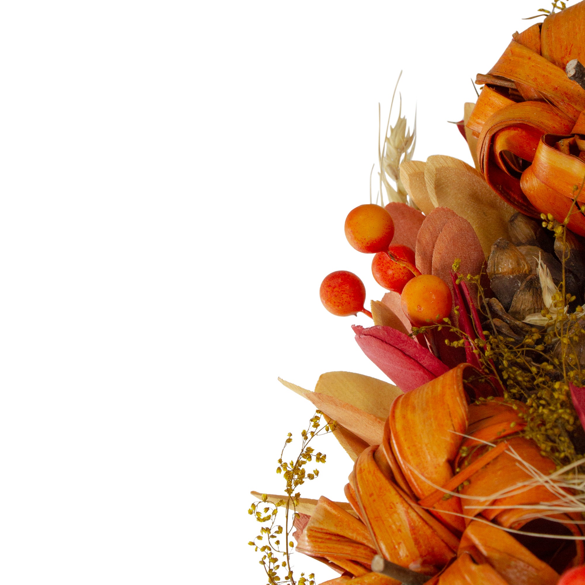 Orange Pumpkins And Berries Autumn Harvest Wreath