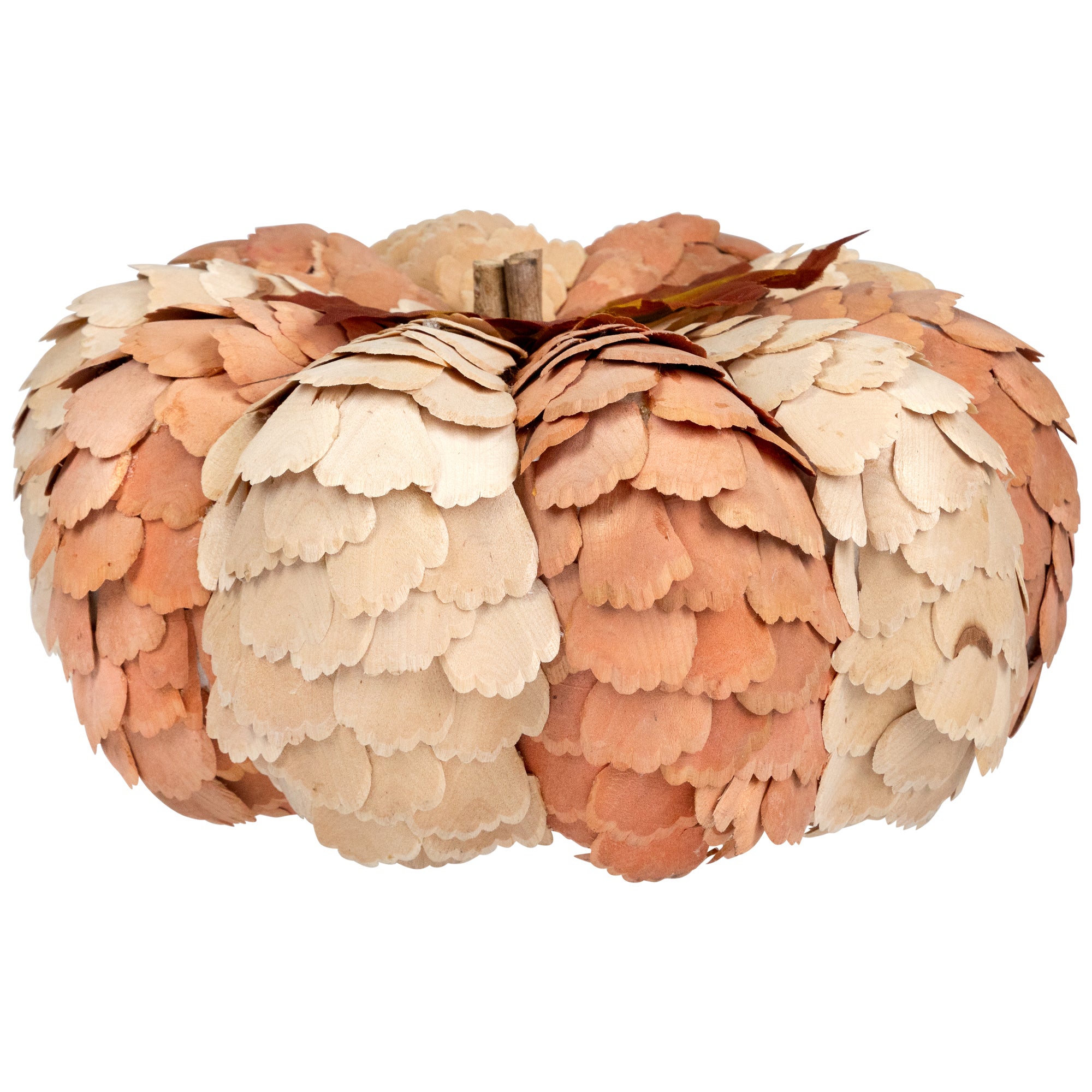 10&quot; Brown And Orange Autumn Harvest Tabletop Pumpkin