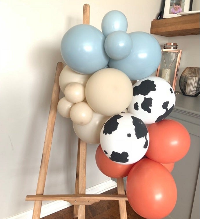 Fog And Burnt Orange Barnyard Balloon Garland Kit Diy