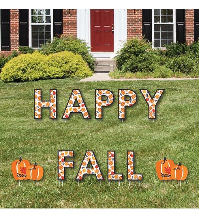 Fall Pumpkin   Outdoor Lawn Decor   Thanksgiving Yard Signs   Happy Fall