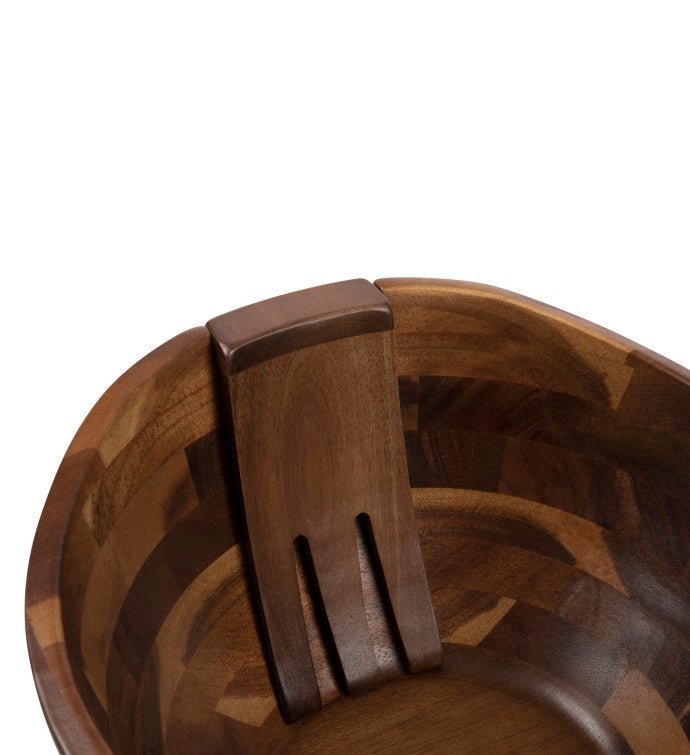 Fabio Viviani - Mescolare Large Salad Bowl And Serving Tools (acacia Wood)