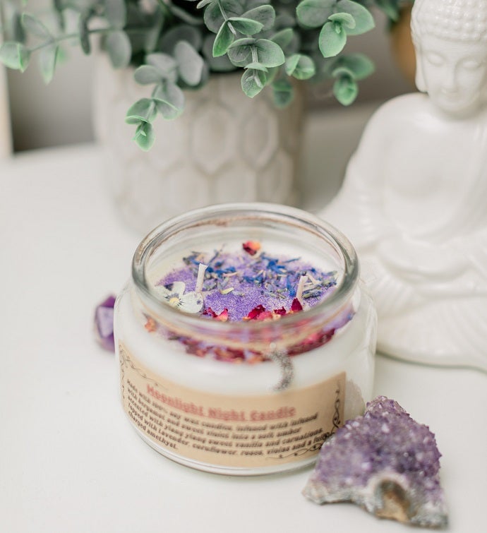 Moonlight Night Amethyst Candle