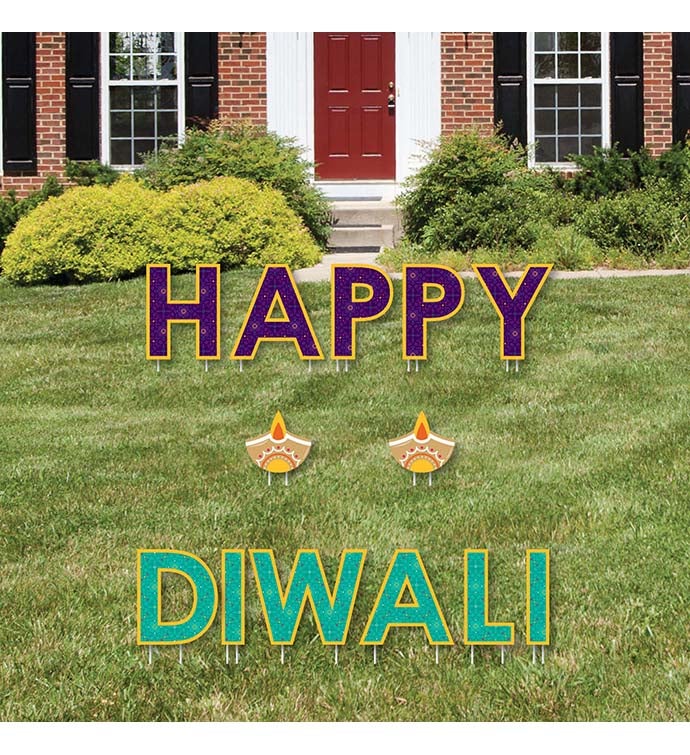 Happy Diwali   Outdoor Lawn Decor   Party Yard Signs   Happy Diwali