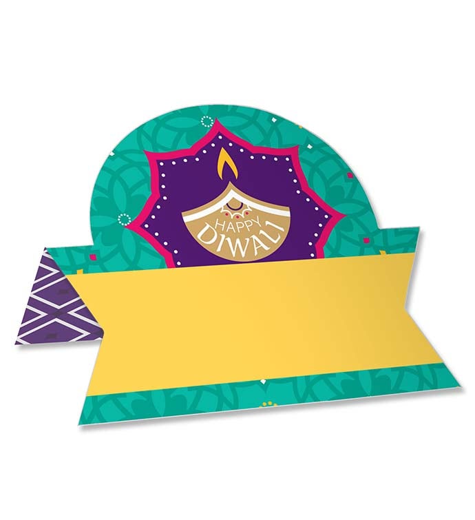 Happy Diwali   Festival Of Lights   Table Setting Name Place Cards   24 Ct