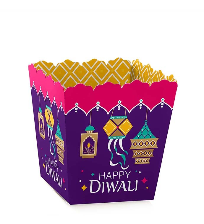 Happy Diwali   Mini Favor Festival Of Lights Party Treat Candy Boxes 12 Ct