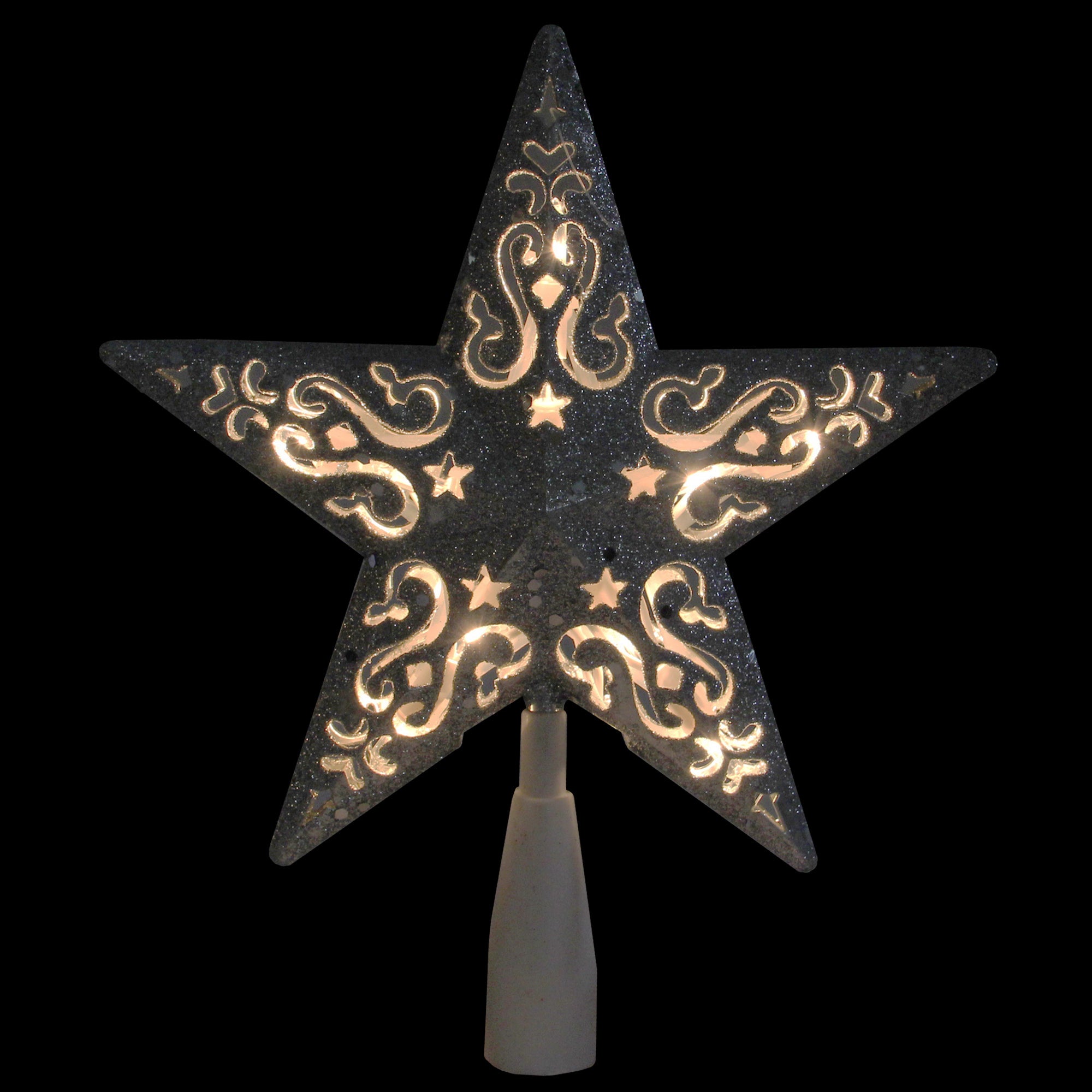 8.5" Star Christmas Tree Topper - Clear Lights