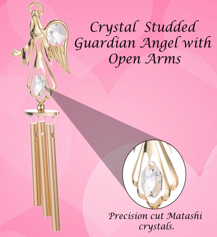 Crystal Guardian Angel Wind Chime