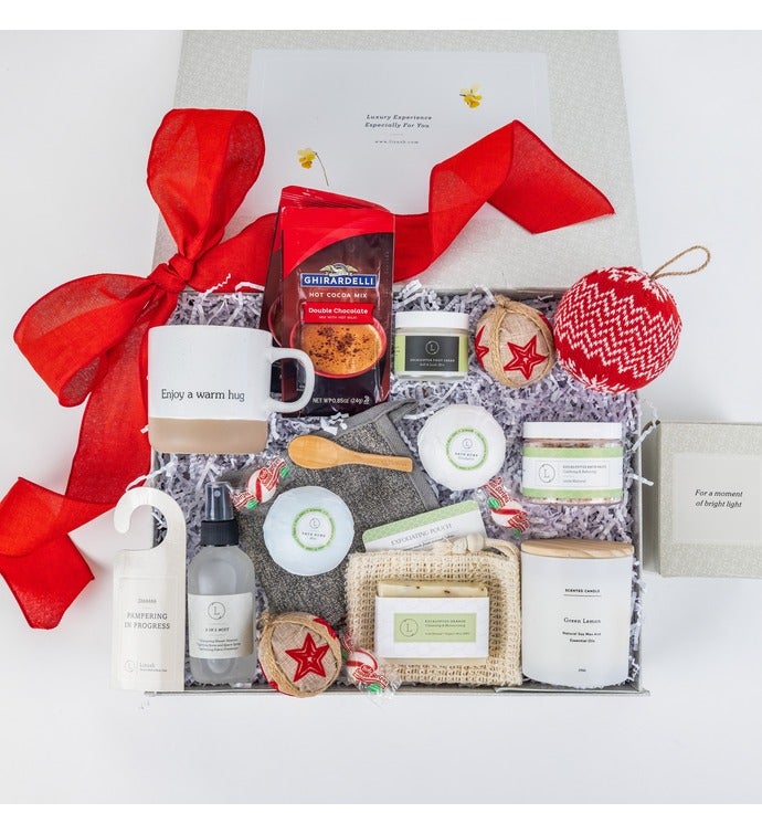 Christmas Spa Gift Basket, Christmas Gift Set Box